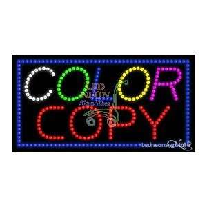 Color Copy LED Business Sign 17 Tall x 32 Wide x 1 Deep
