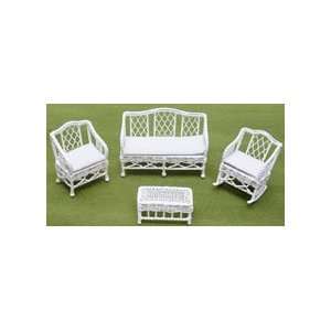   Pc. White Wire Sunroom Set sold at Miniatures: Kitchen & Dining