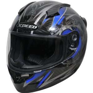  Xpeed Quest XCF3000 On Road Motorcycle Helmet   Blue 