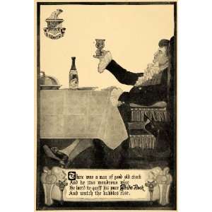 1908 Ad White Rock Water Waukesha Poem Illustration   Original Print 