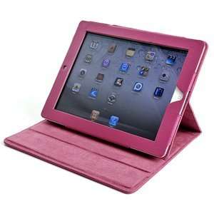  ATC iPad 2 Magnetic Slim PU Leather Smart Cover Case (Rose 