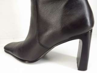 Womens boots black leather dress Westies 7 M heels zip  