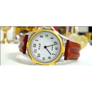   Watch with Brown Leather Band   Astonishing Magic Trick: Toys & Games