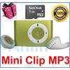 Black Mini Metal Clip MP3 Player 4 in 1 For 1G 2G 4G 8G TF Card 