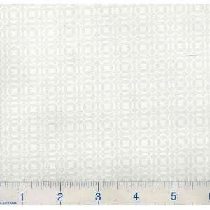  45 Wide Chalkies Floral Circles White/White Fabric By 