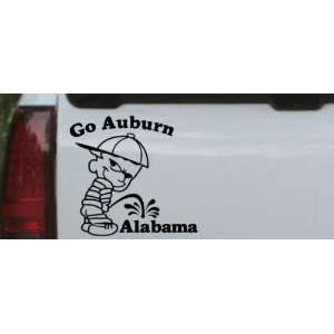 Black 18in X 16.9in    Go Auburn Pee On Alabama Car Window Wall Laptop 