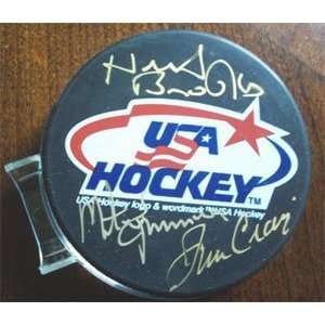  USA Hockey Team Memorabilia Signed Triple Signed USA 