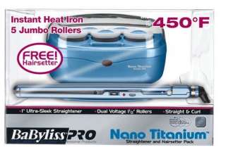 Conair Babntpp11 Blue 1&straightener Abd Hairsetter Pack Nano 