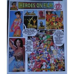 Heroes On Film Magazine #1 May 1995 Wonder Woman , Star Virgin , Asian 