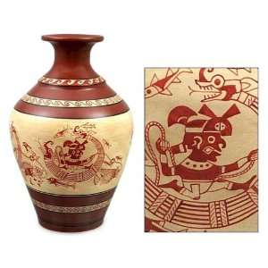  Ceramic vase, The Chief Goes Fishing