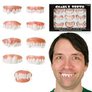 Set of 9 Different Gnarly Billy Bob Fake Teeth  