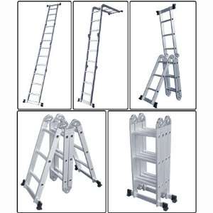   ft Aluminum Multi Purpose Folding Ladder 330 lbs