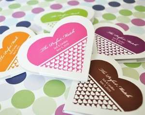   Personalized Heart Matchbooks Match Book Wedding Shower Favors  