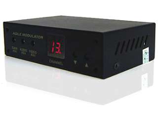 The RF Agile Modulator accepts standard video/audio input from any 