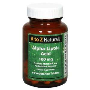  A to Z Naturals Alpha  Lipoic Acid, 100 mg, Vegetarian 