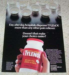 1987 ad Tylenol pain reliever medicine McNeil PRINT AD  
