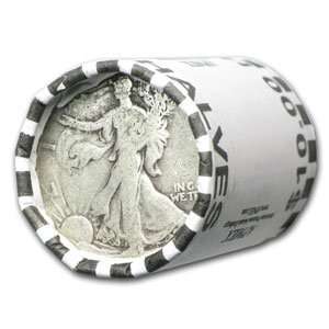   Walking Liberty Halves   90 Silver 20 Coin Roll 