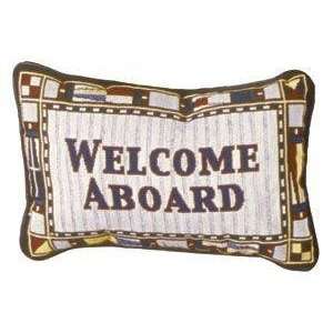  Set of 2 Welcome Aboard Decorative Throw Pillows 9 x 12 