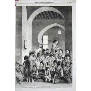  1858 Moorish Girls Schools Algiers Children Teachers
