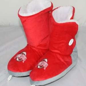   Buckeyes Womens Team Color Button Boot Slippers: Sports & Outdoors