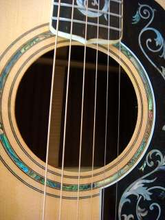 Custom Jumbo Acoustic Guitar Gibson J200 Style SOLID Timbers + Shell 