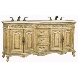  Ambella Home Provincial Light Double Sink Vanity 72 Inch 