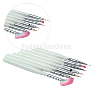 new nail art pen design brush painting dot acrylic uv gel white 7 
