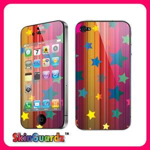 Rainbow Stars Vinyl Case Decal Skin Cover Apple iPhone 4 / 4s 