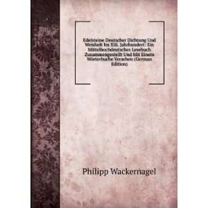   WÃ¶rterbuche Versehen (German Edition): Philipp Wackernagel: Books