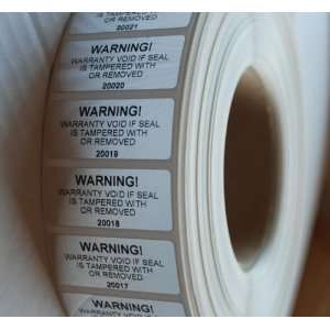  500 WARNING WARRANTY VOID SECURITY LABELS STICKERS 