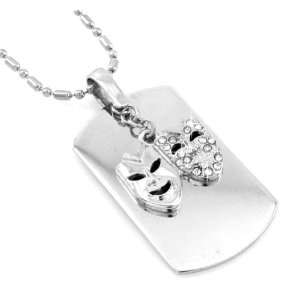  Drama Face (Laugh now cry later)   Dog Tag Necklace free 