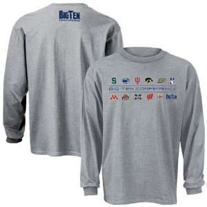  Big Ten Conference Youth Ash Long Sleeve T shirt Sports 