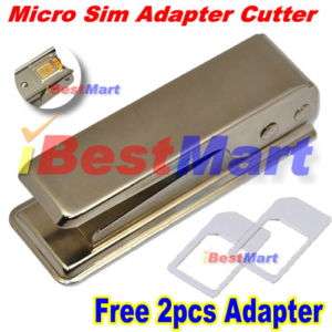 Micro Sim Cutter+Microsim Adapter for iPad iPhone 4 4G  