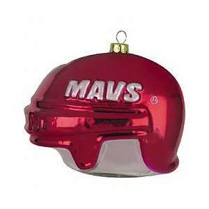  Nebraska Omaha Mavericks Glass 3 Hockey Helmet Ornament 