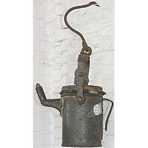  American Miners Spout Lamp 19th Century Wrought Iron 