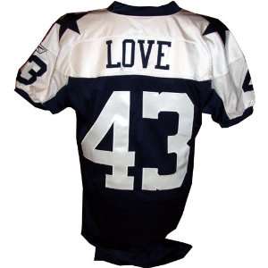  Reggie Love #43 Cowboys Game Issued Navy Jersey(Size 50 