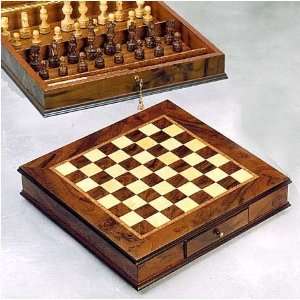  Giglio Italian Wooden Chess Set 1.2 Square w/ Drawer 