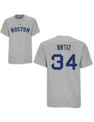 David Ortiz Boston Red Sox Heather Youth Player Shirt by Majestic