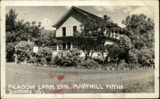 MARYHILL WA Meadow Lark Inn Old Real Photo Postcard  
