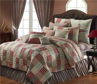SUMMERS EDGE PATCHWORK OVERSIZED KING QUILT 4 pc SET  