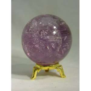  2,7 Natural Amethyst Crystal Ball sphere with stand 