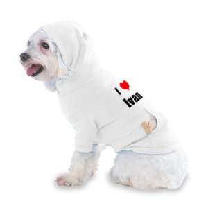  I Love/Heart Evan Hooded T Shirt for Dog or Cat LARGE 