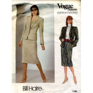 Vogue Patterns American Designer Bill Haire Jacket and Skirt Sewing 