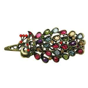   Vintage Alloy Crystal Jewelry Peacock Hairpin Hair Clip Bronze: Beauty
