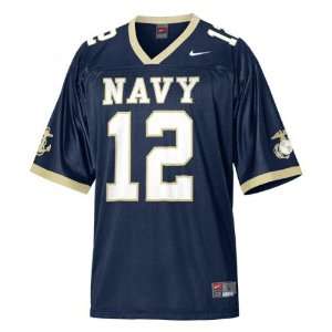  Nike Navy Replica #12 Navy Midshipmen Football Jersey 