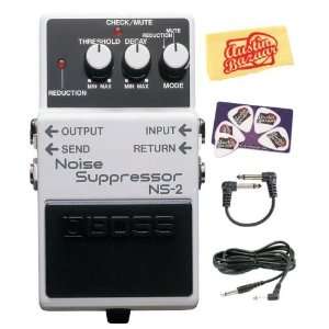  Boss NS 2 Noise Suppressor Pedal Bundle with 10 Foot 