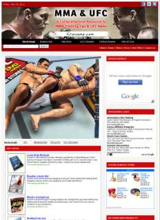 Money Making MMA & UFC Affiliate Website Business sale  
