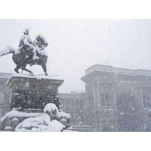  Falling on the Statue of Vittorio Emanuele, Milan, Lombardy, Italy 