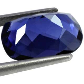   Rare AAA+ Top Blue Iolite Gemstone Checkered Cushion Cut Africa  