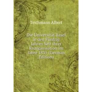   Jahre 1835 (German Edition) (9785874262501) Teichmann Albert Books